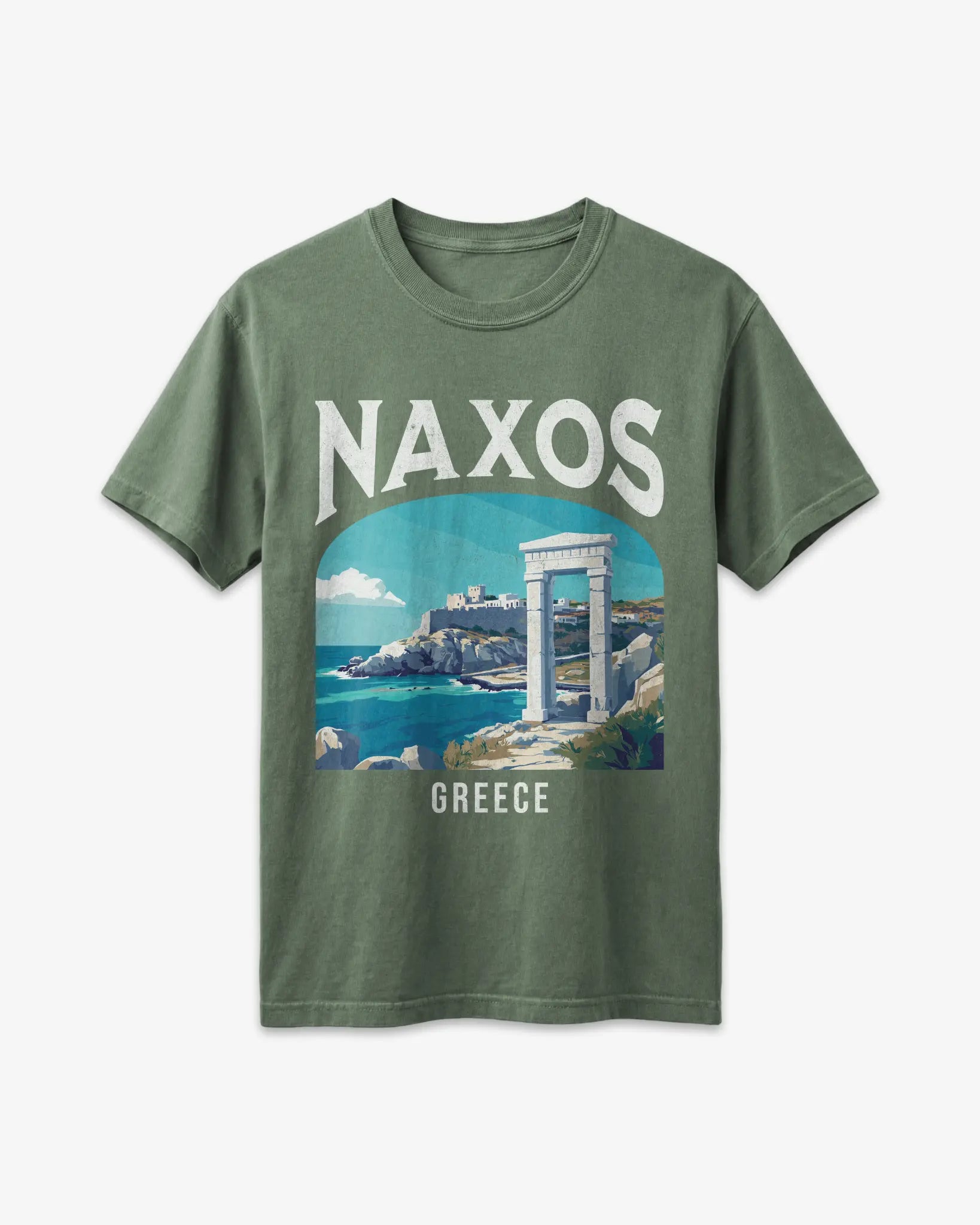 Naxos Greece Vintage Travel Poster T-Shirt