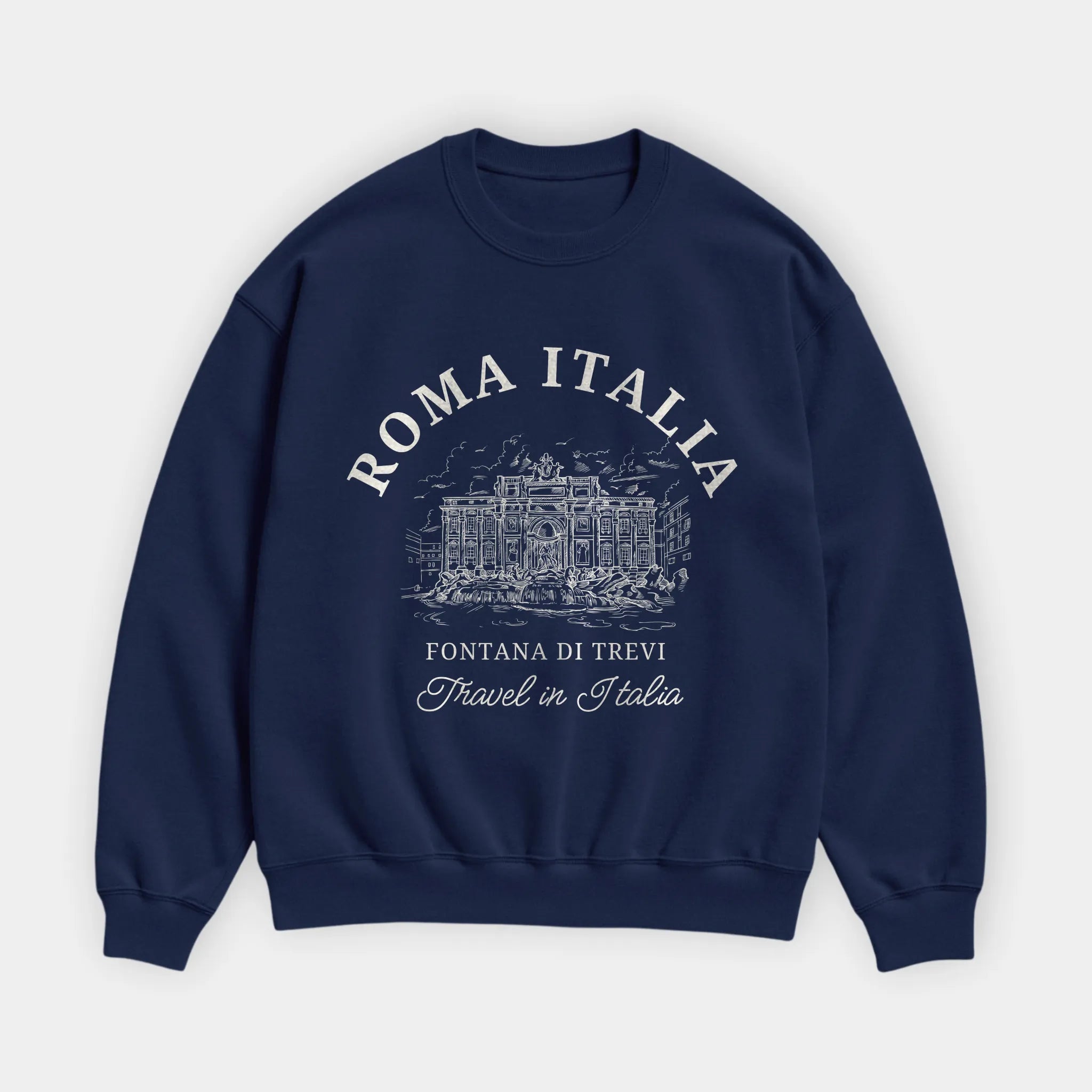 Trevi Fountain Vintage Sketch Sweatshirt