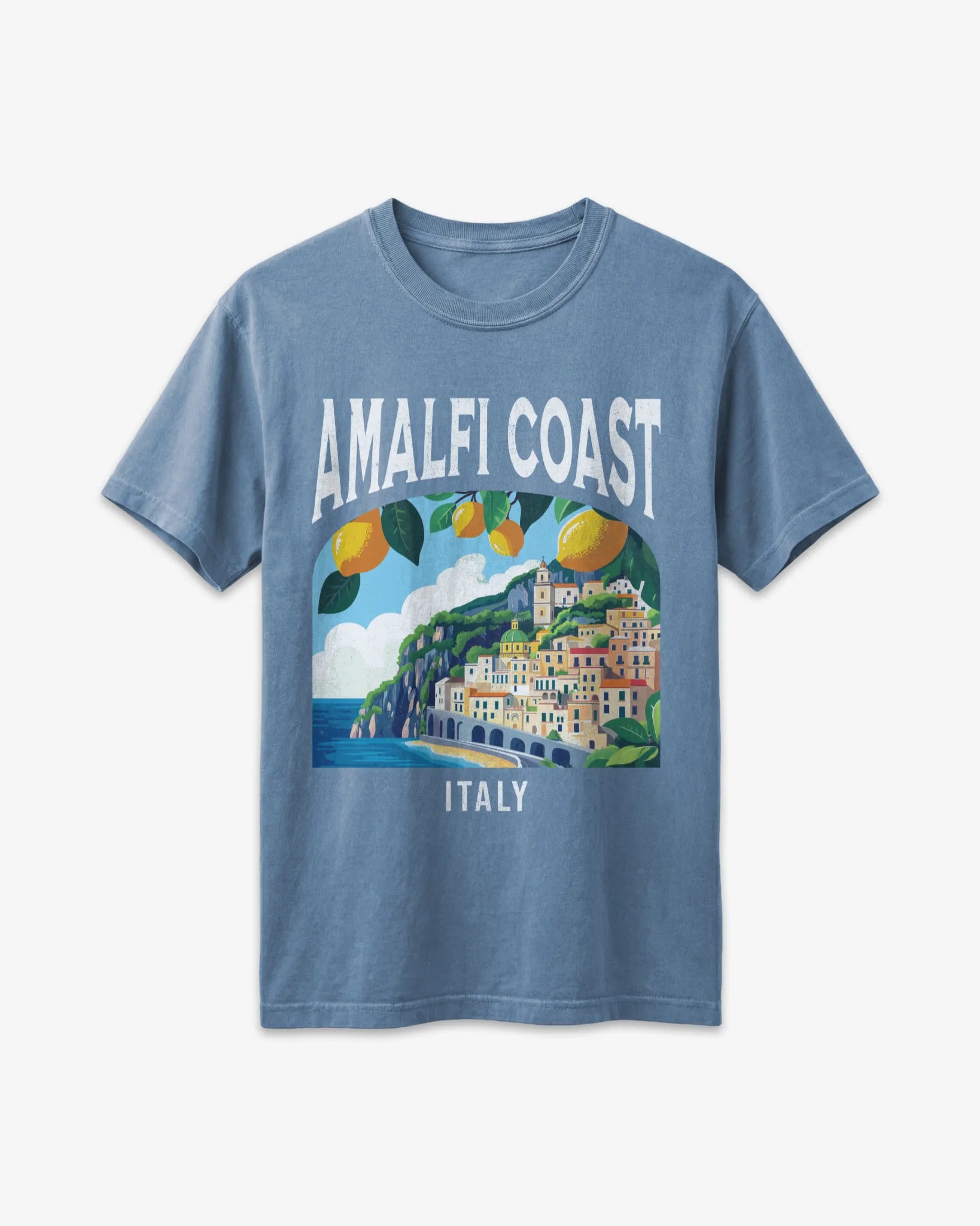 Amalfi Coast Italy Vintage Travel Poster T-Shirt