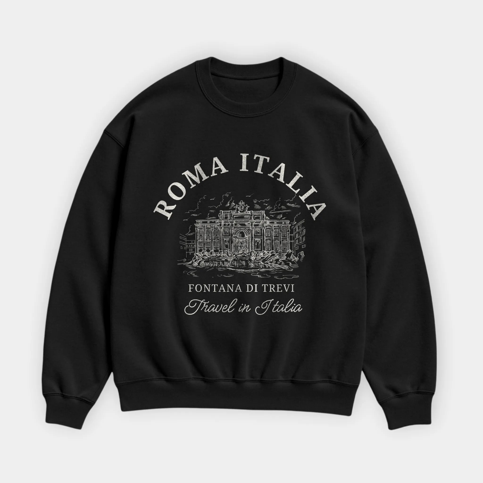 Trevi Fountain Vintage Sketch Sweatshirt
