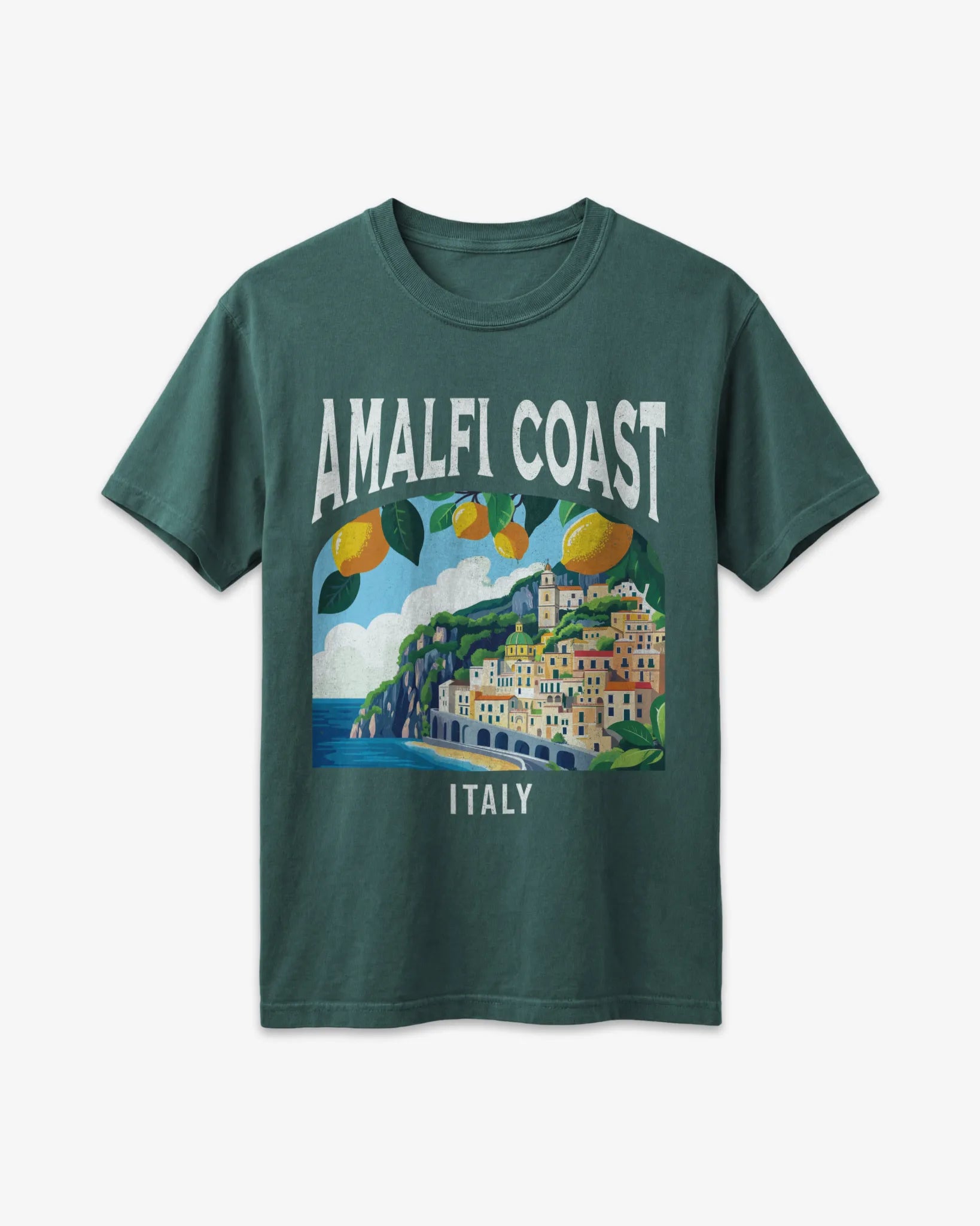 Amalfi Coast Italy Vintage Travel Poster T-Shirt