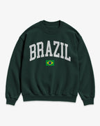 Brazil Collegiate Flag Sweatshirt