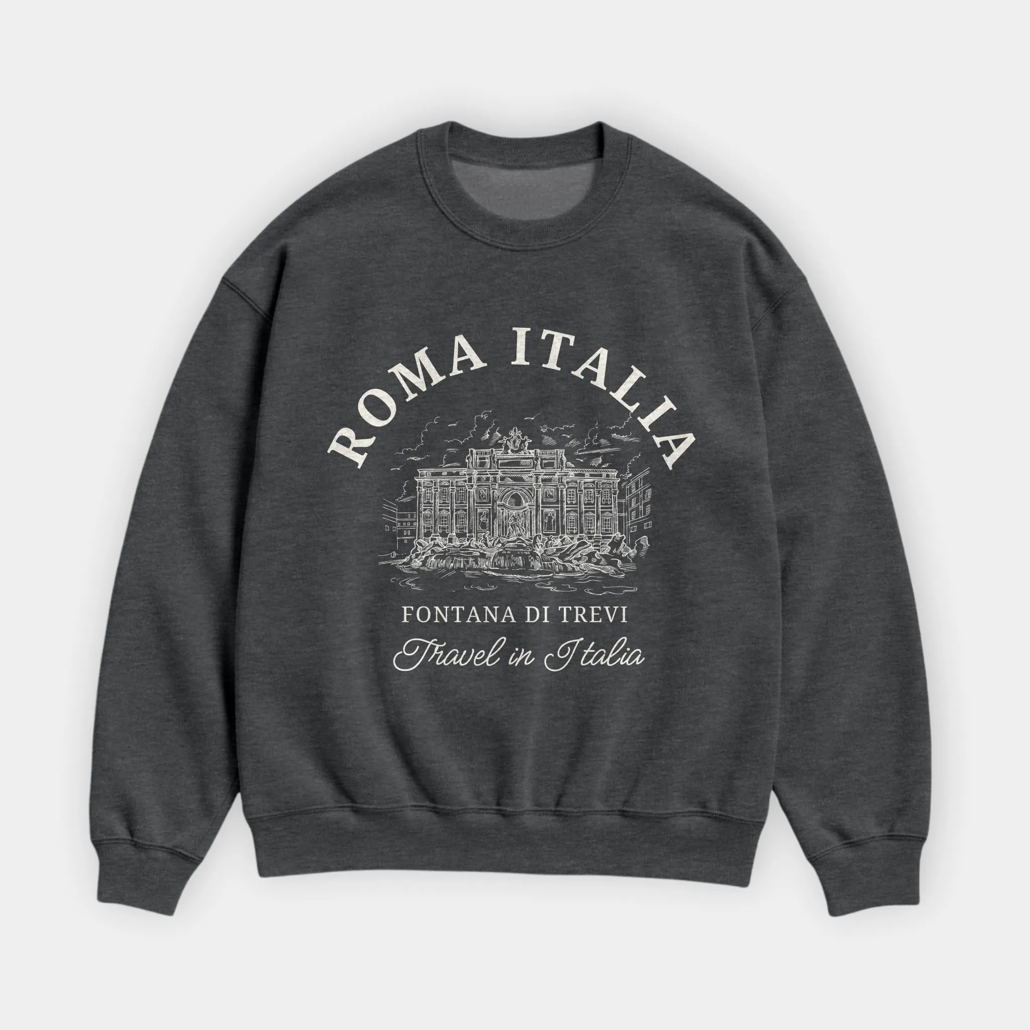 Trevi Fountain Vintage Sketch Sweatshirt