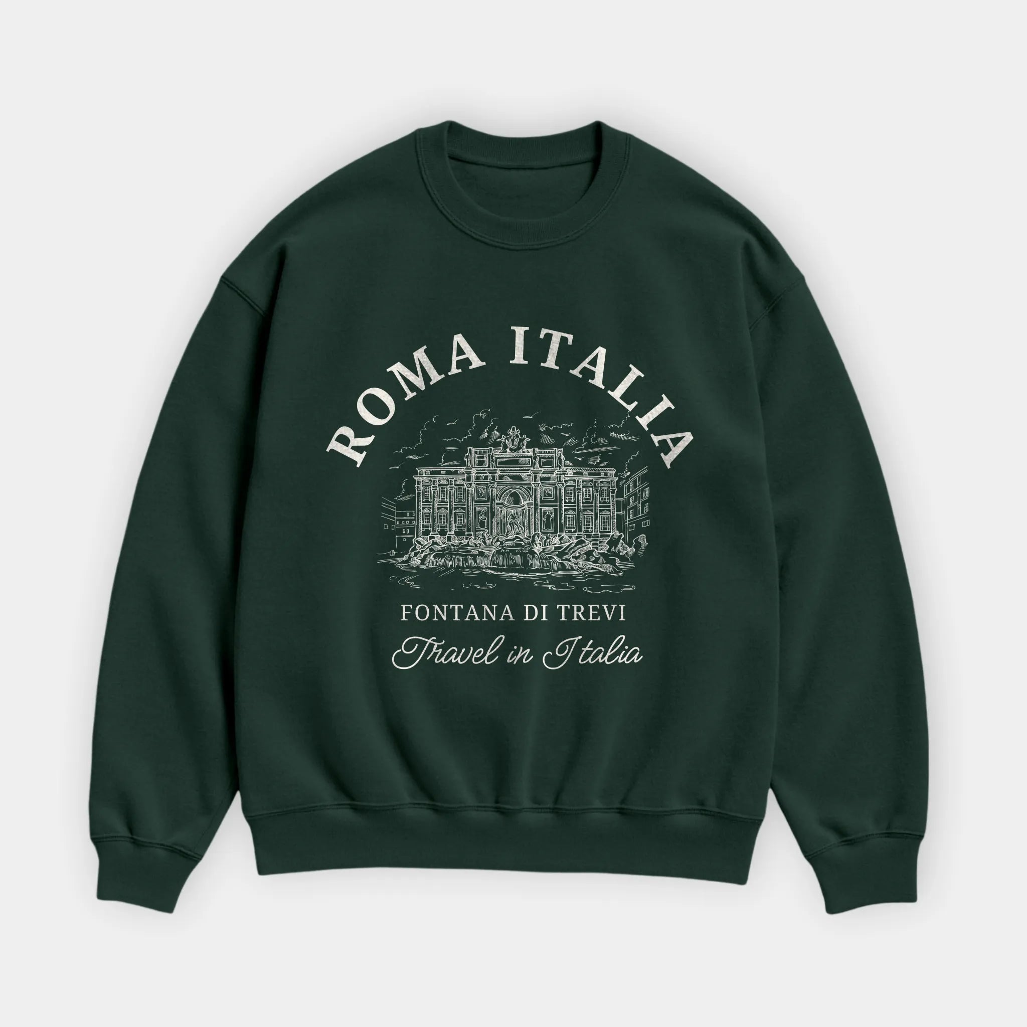 Trevi Fountain Vintage Sketch Sweatshirt