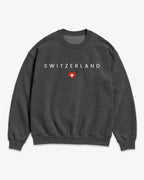 Switzerland Minimal Flag Sweatshirt