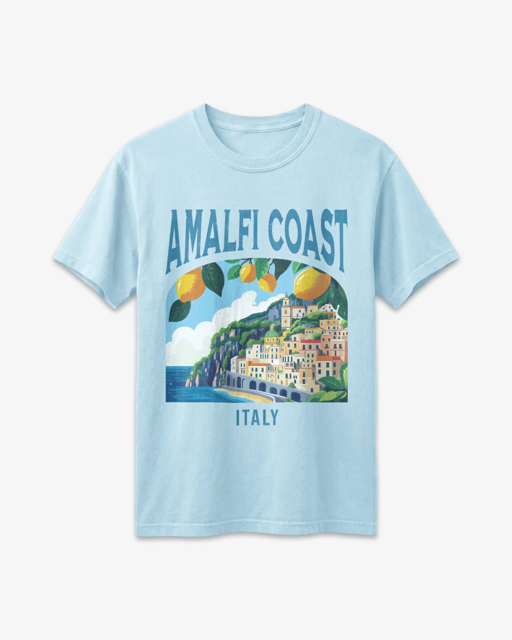 Amalfi Coast Italy Vintage Travel Poster T-Shirt