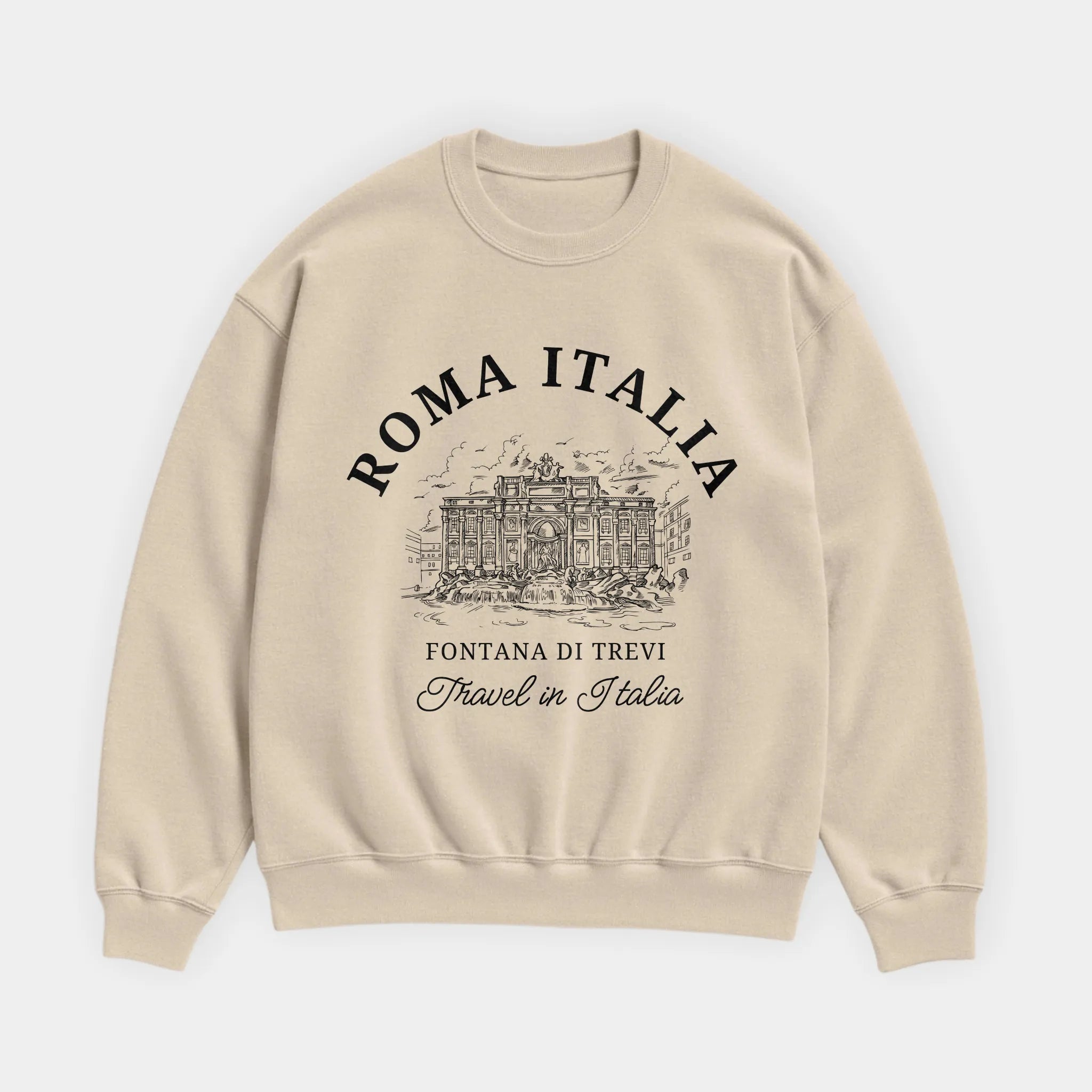 Trevi Fountain Vintage Sketch Sweatshirt