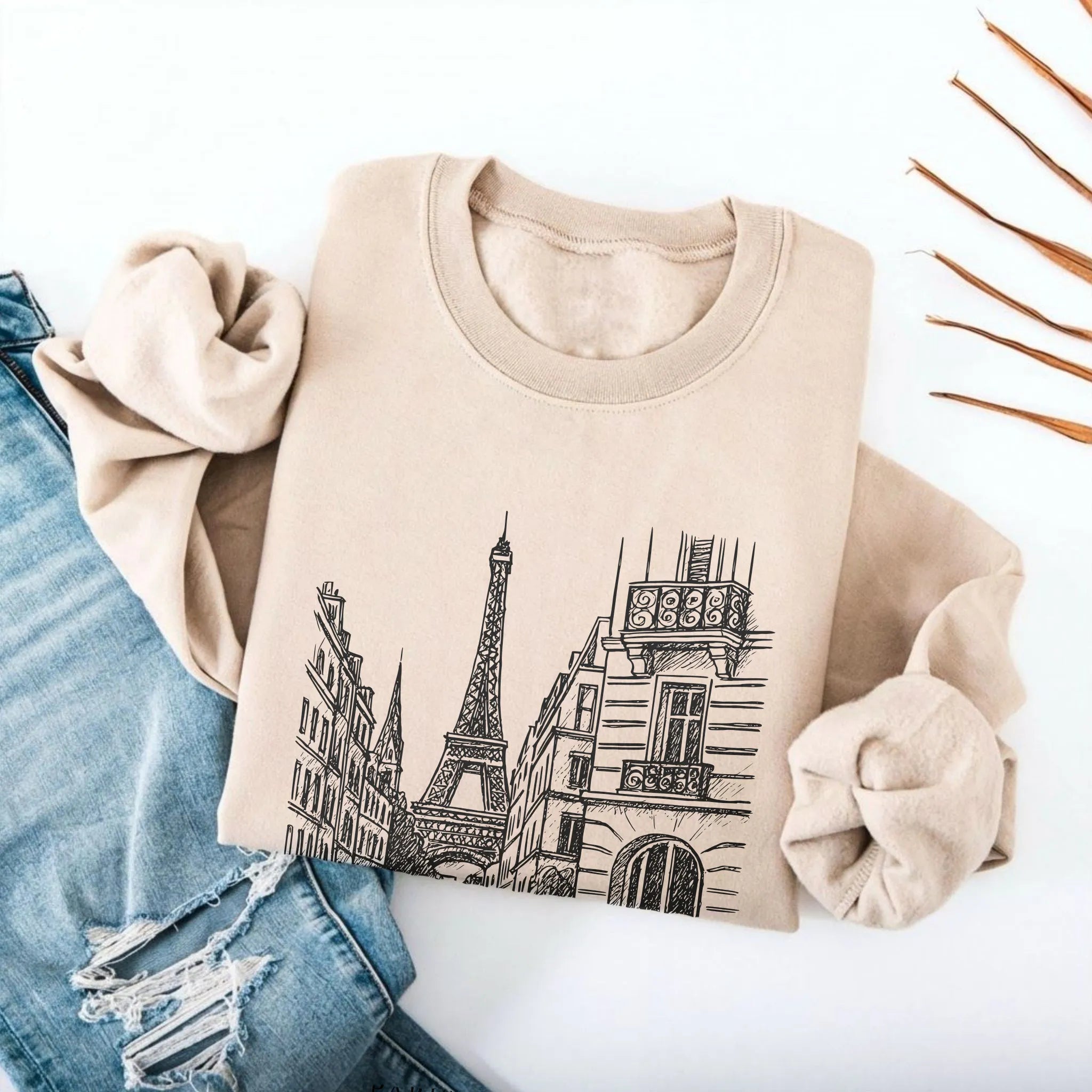 Paris Vintage Sketch Sweatshirt