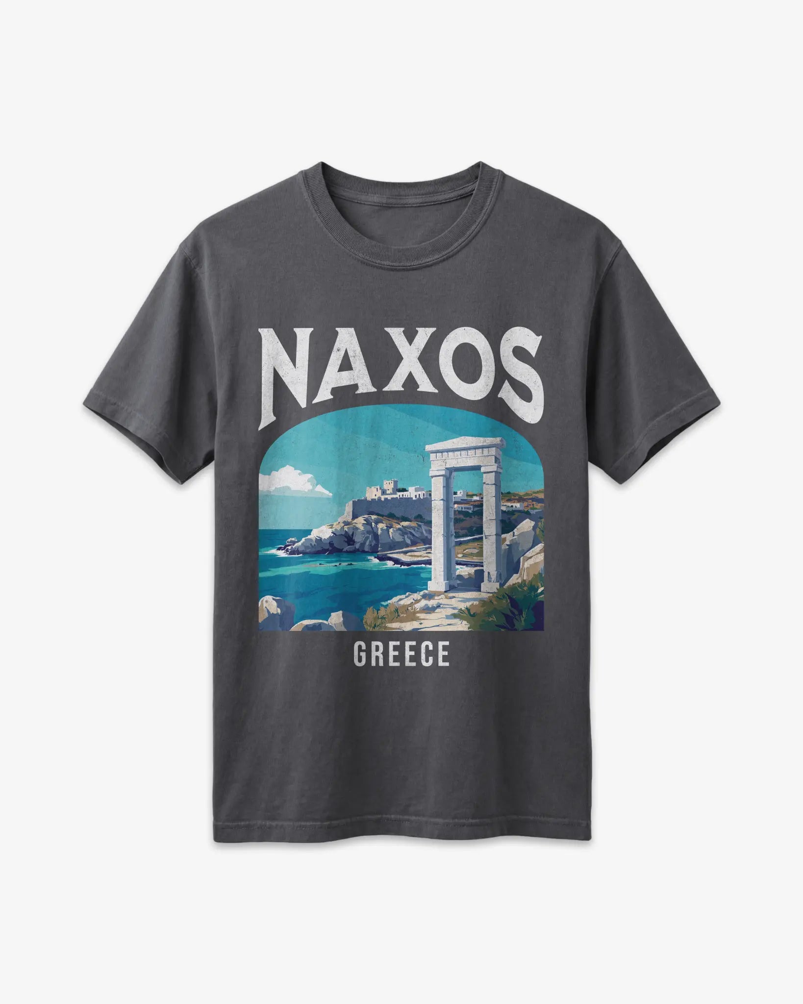 Naxos Greece Vintage Travel Poster T-Shirt