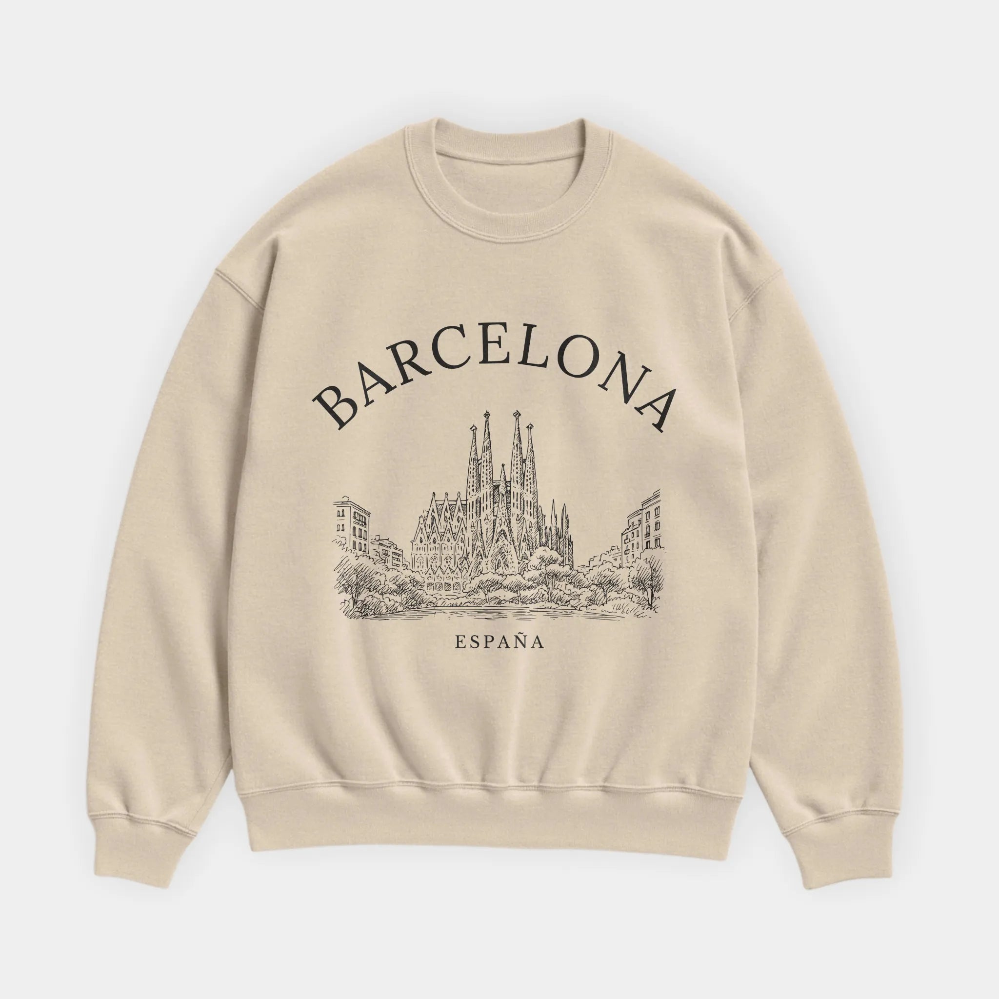 Barcelona Vintage Sketch Sweatshirt