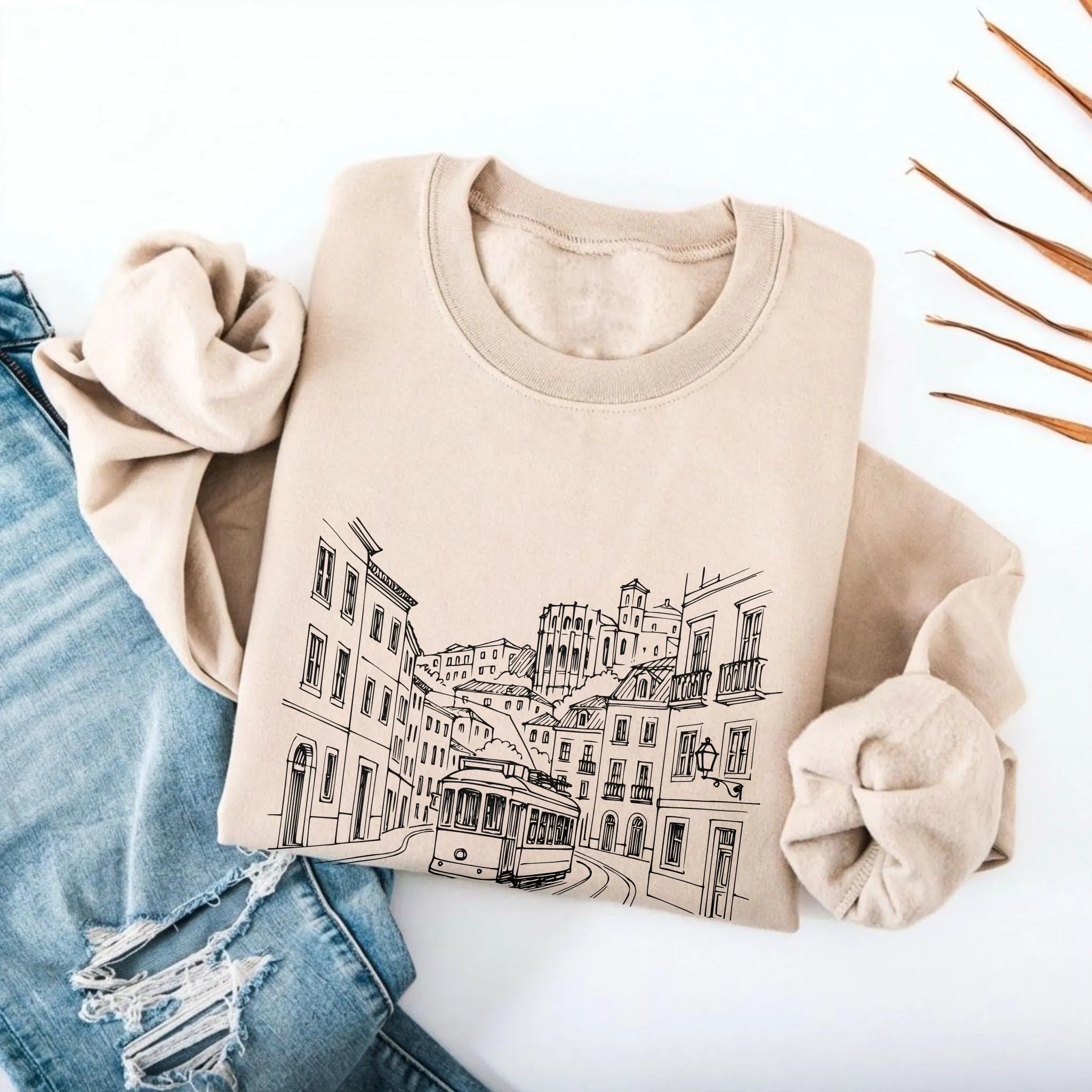 Lisbon Vintage Sketch Sweatshirt