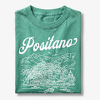 Positano Italia Line Art Sketch Amalfi Coast Graphic T-Shirt