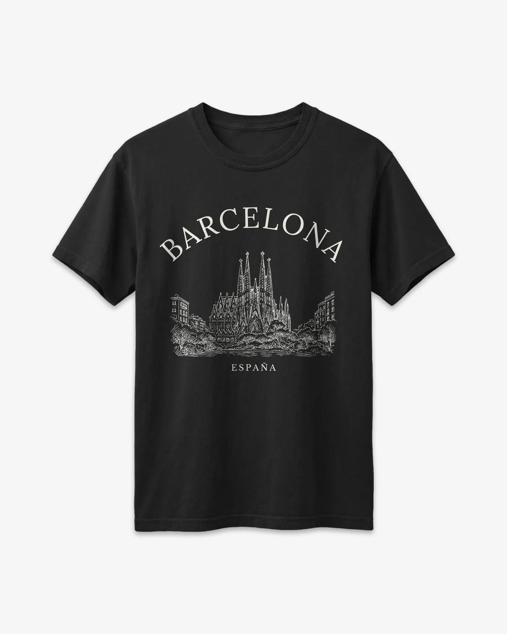 Barcelona Vintage Sketch T-Shirt