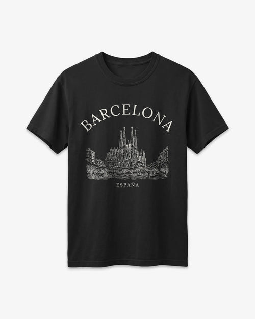 Barcelona Vintage Sketch T-Shirt