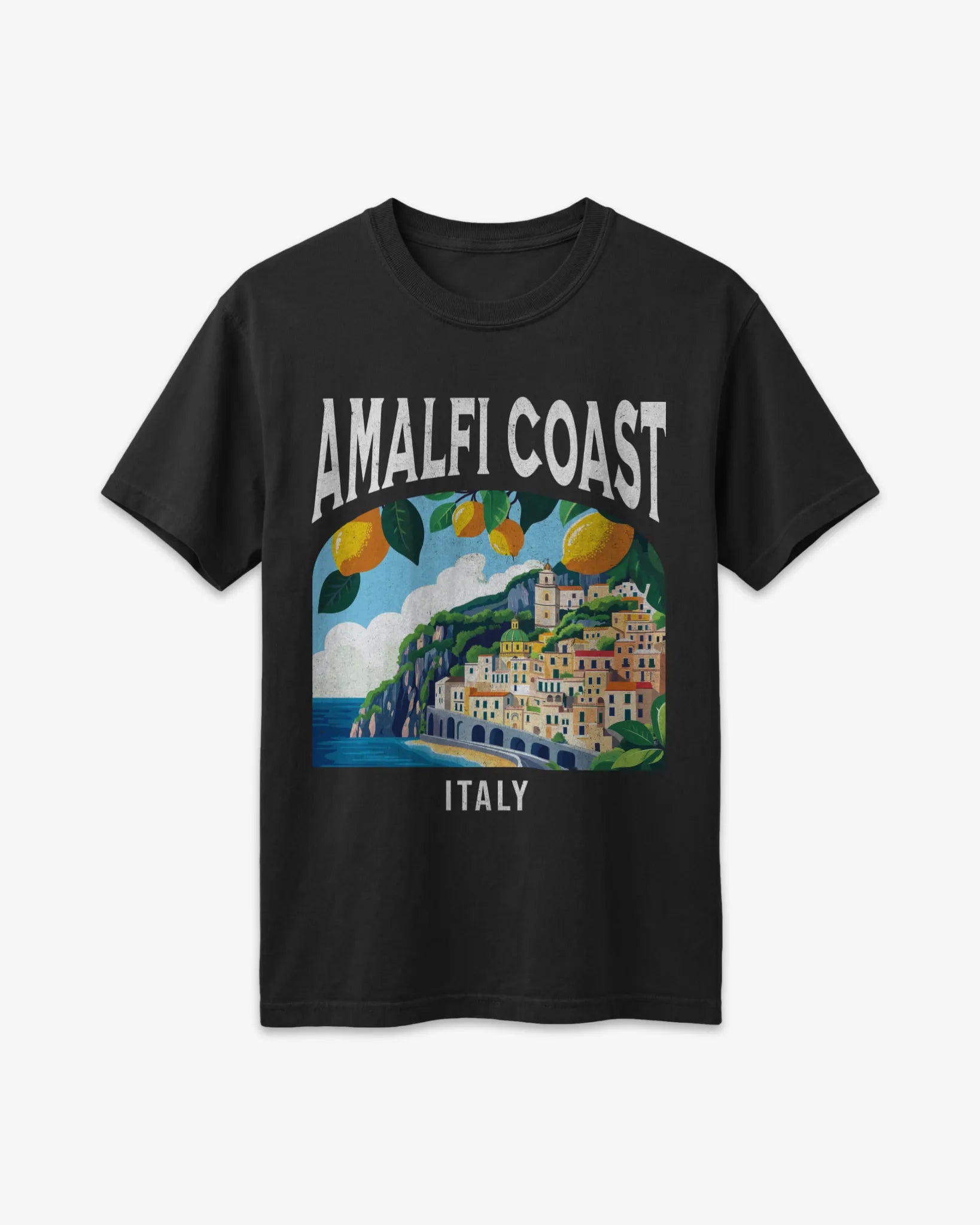 Amalfi Coast Italy Vintage Travel Poster T-Shirt