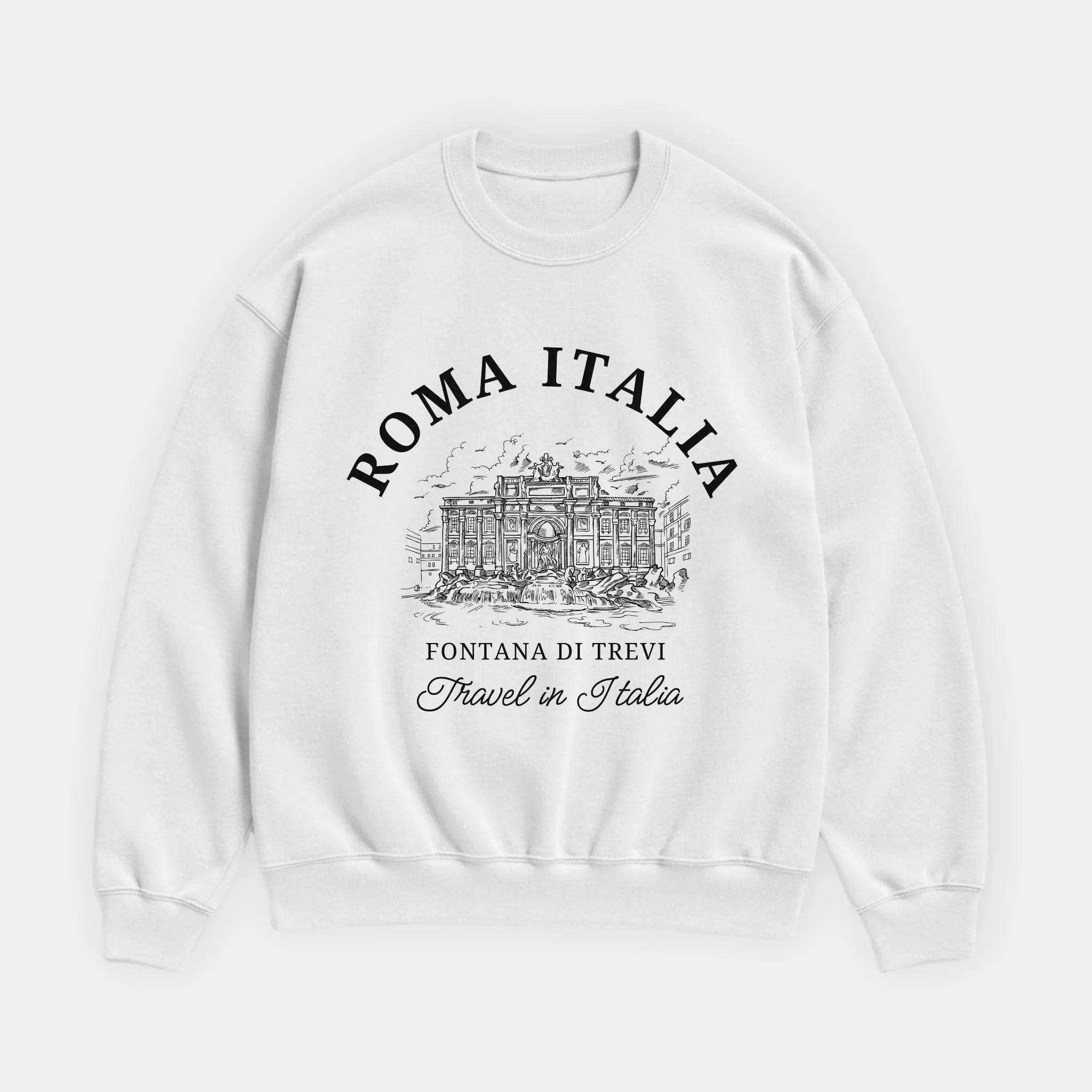 Trevi Fountain Vintage Sketch Sweatshirt