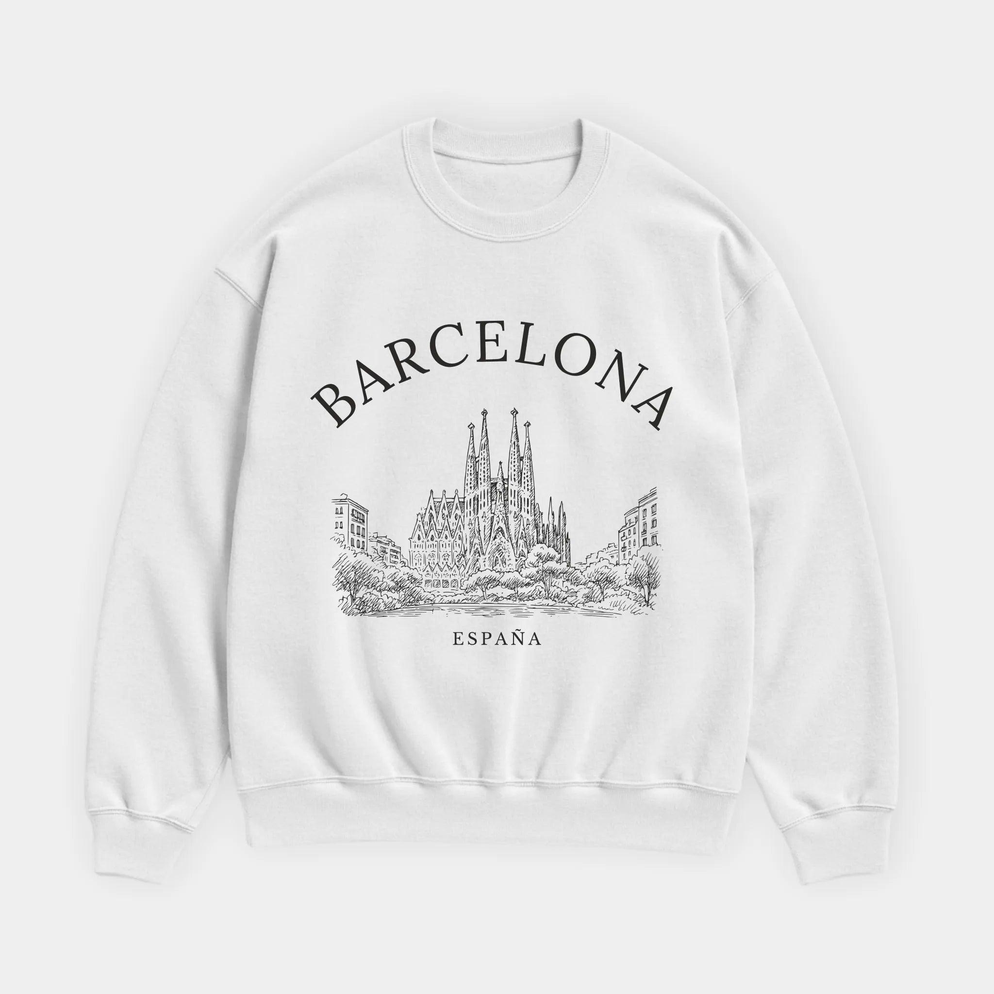 Barcelona Vintage Sketch Sweatshirt
