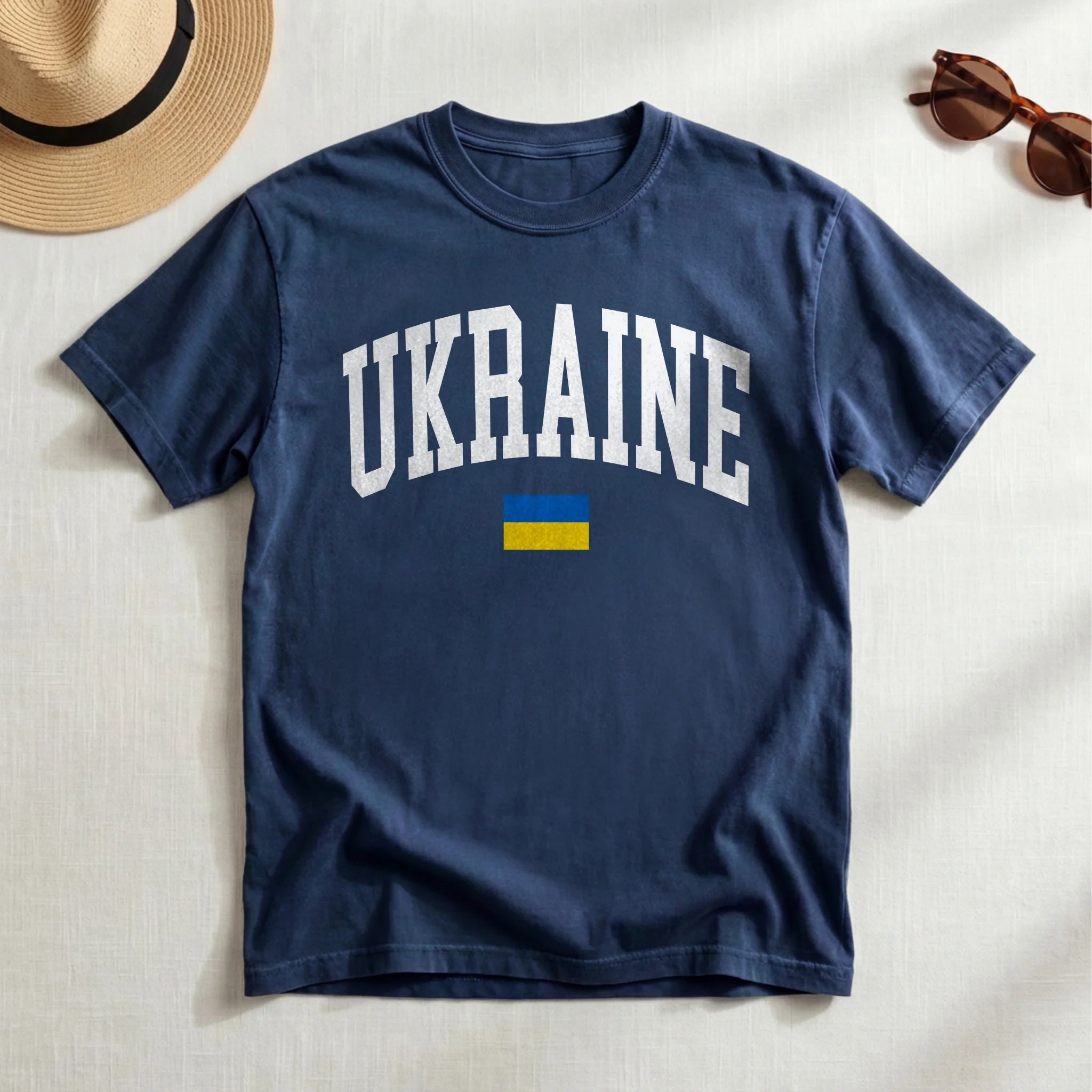 Ukraine Collegiate Flag T-Shirt