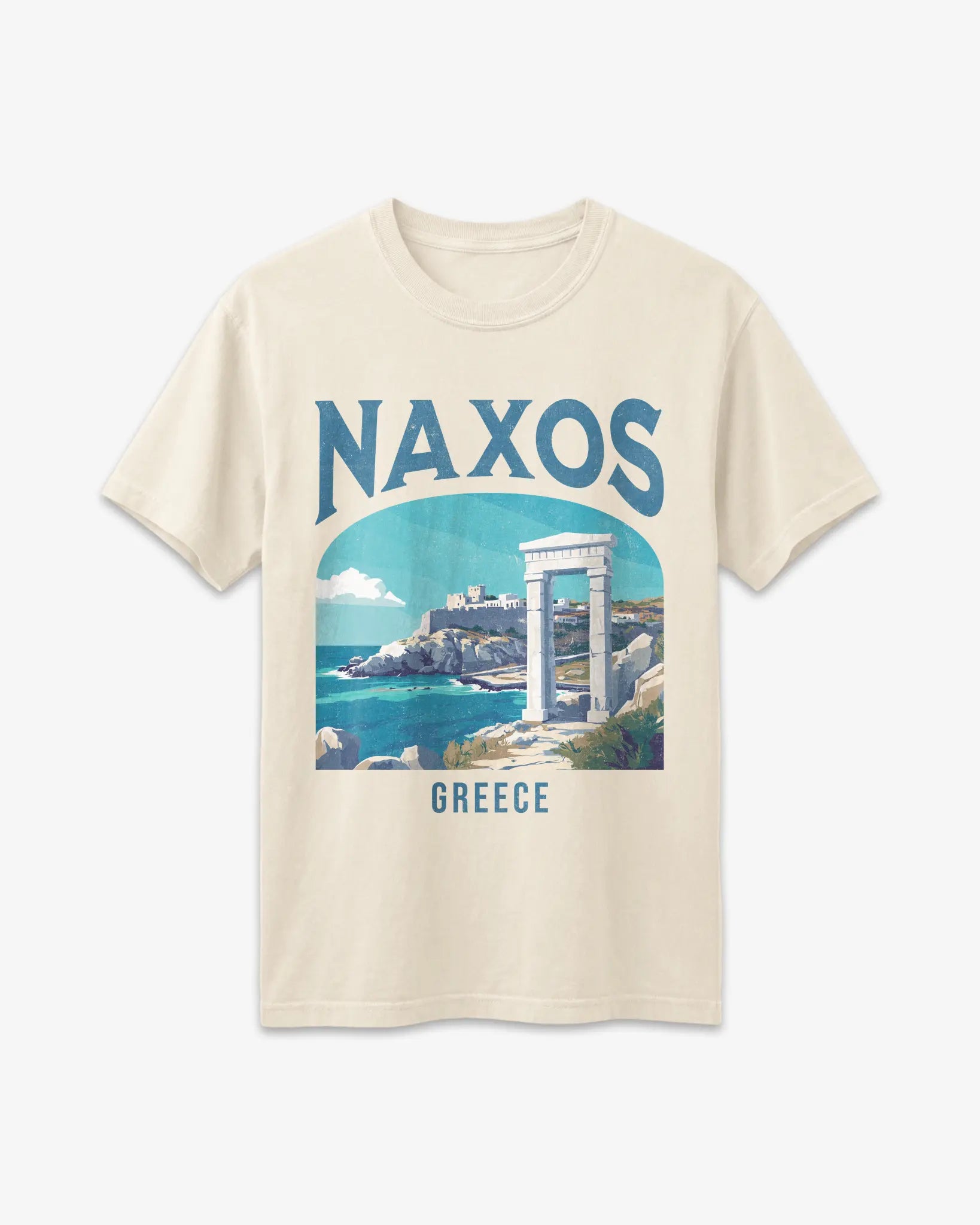 Naxos Greece Vintage Travel Poster T-Shirt