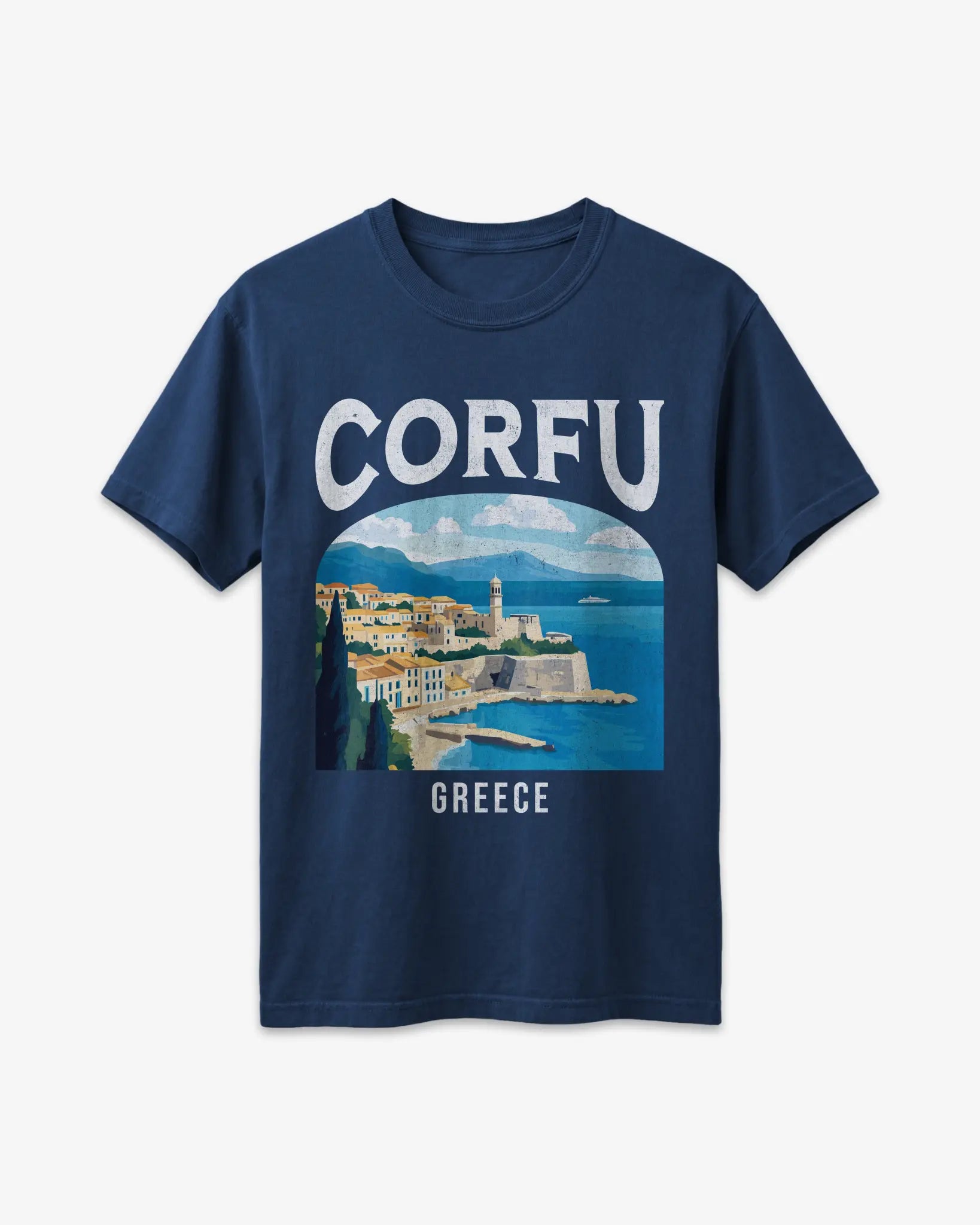Corfu Greece Vintage Travel Poster T-Shirt