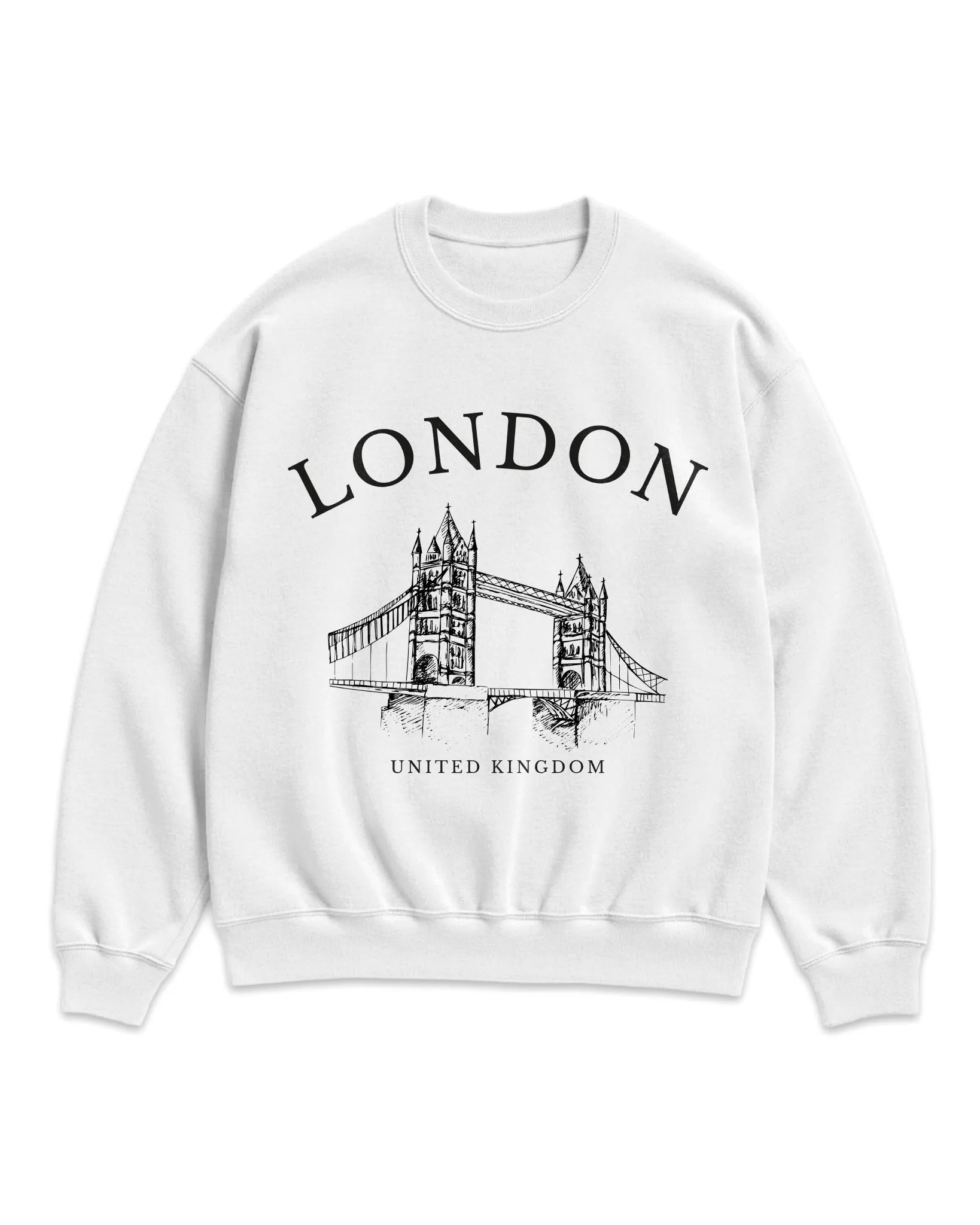 London Tower Bridge Vintage Sketch Sweatshirt