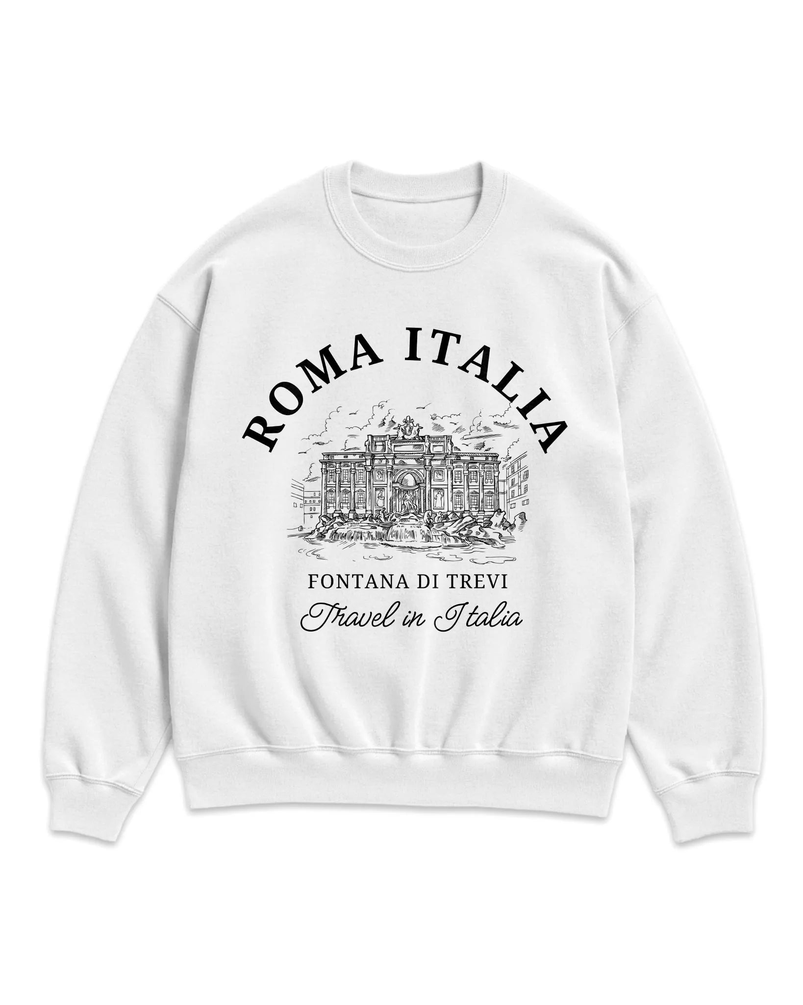 Trevi Fountain Vintage Sketch Sweatshirt