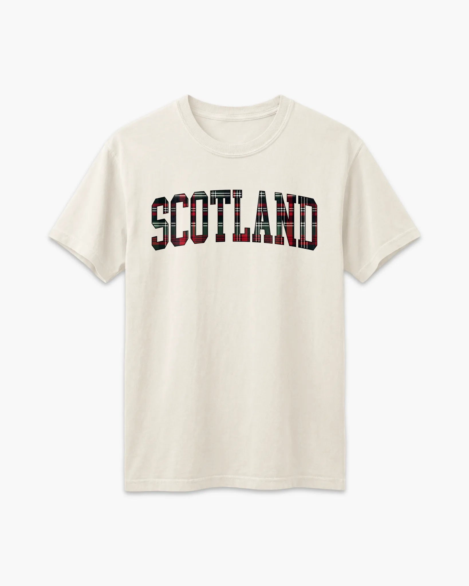 Scotland Tartan Letter T-Shirt