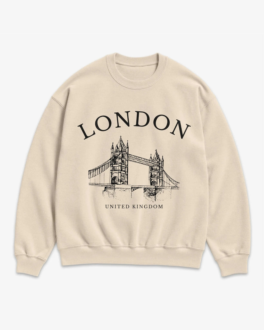 London Tower Bridge Vintage Sketch Sweatshirt