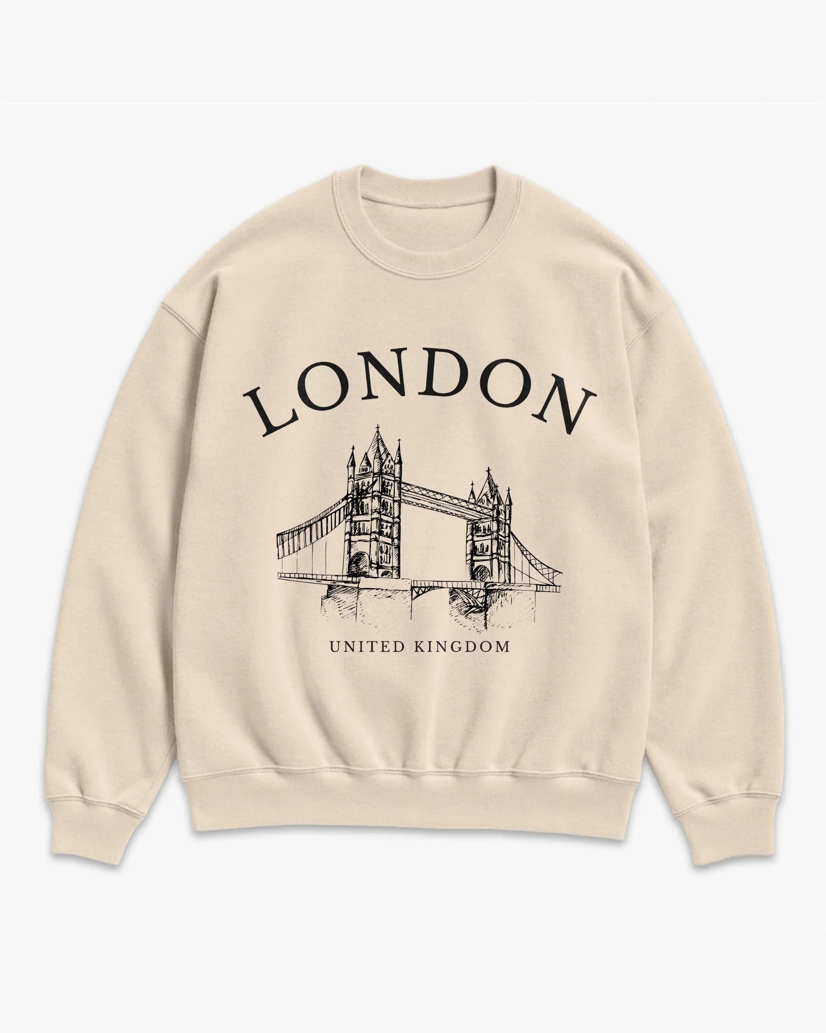 London Tower Bridge Vintage Sketch Sweatshirt