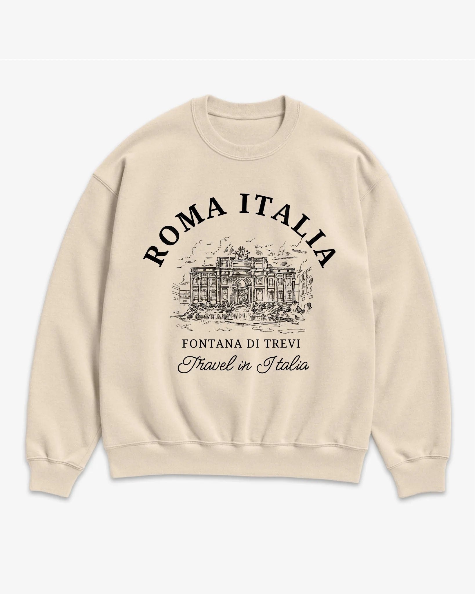 Trevi Fountain Vintage Sketch Sweatshirt