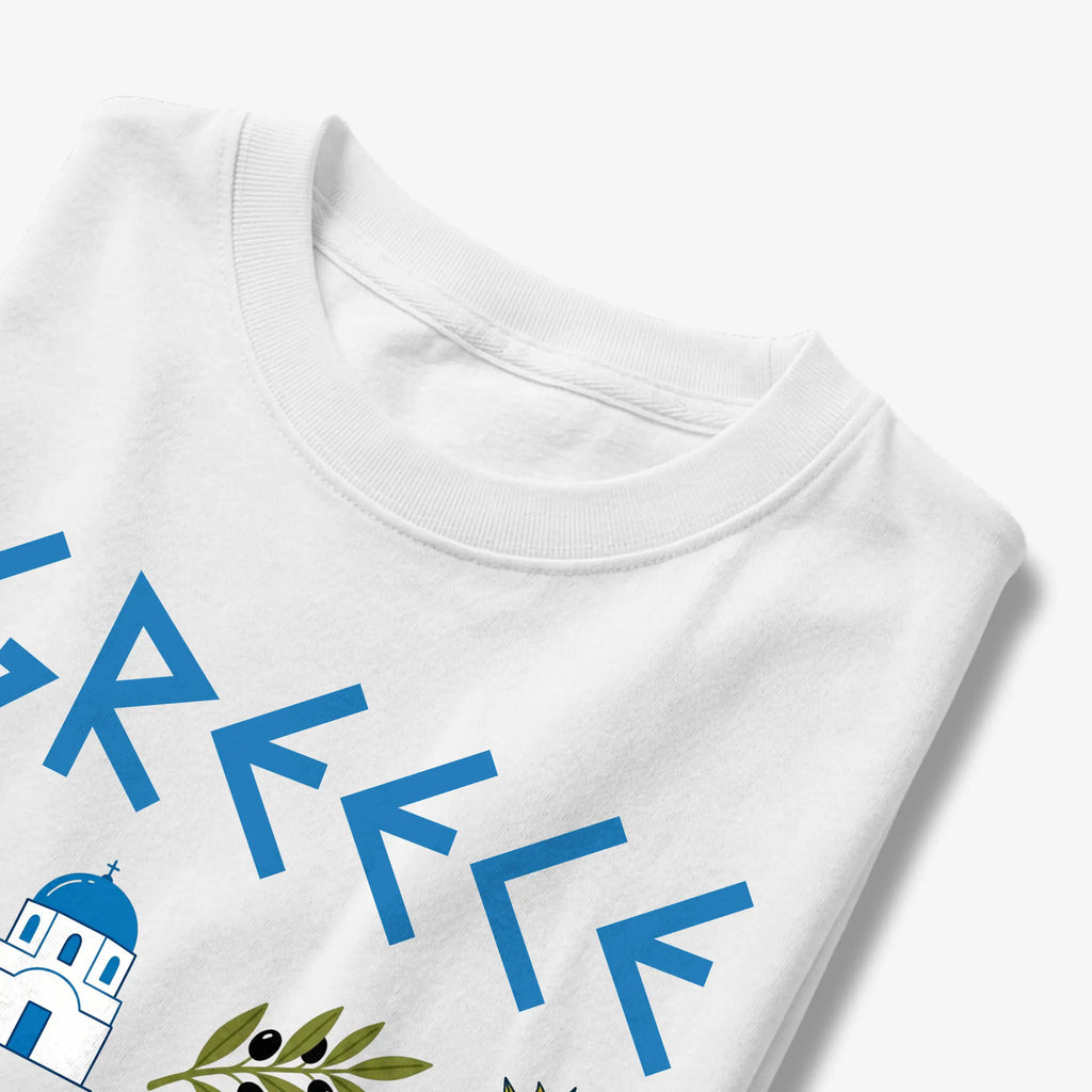 Greek Icons Doodle Graphic T-Shirt
