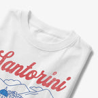 Santorini Greece The Cyclades Line Art Graphic T-Shirt