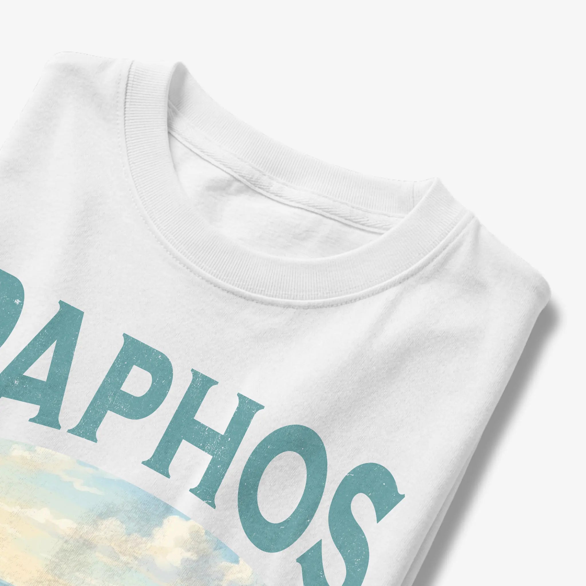 Paphos Cyprus Vintage Travel Poster T-Shirt