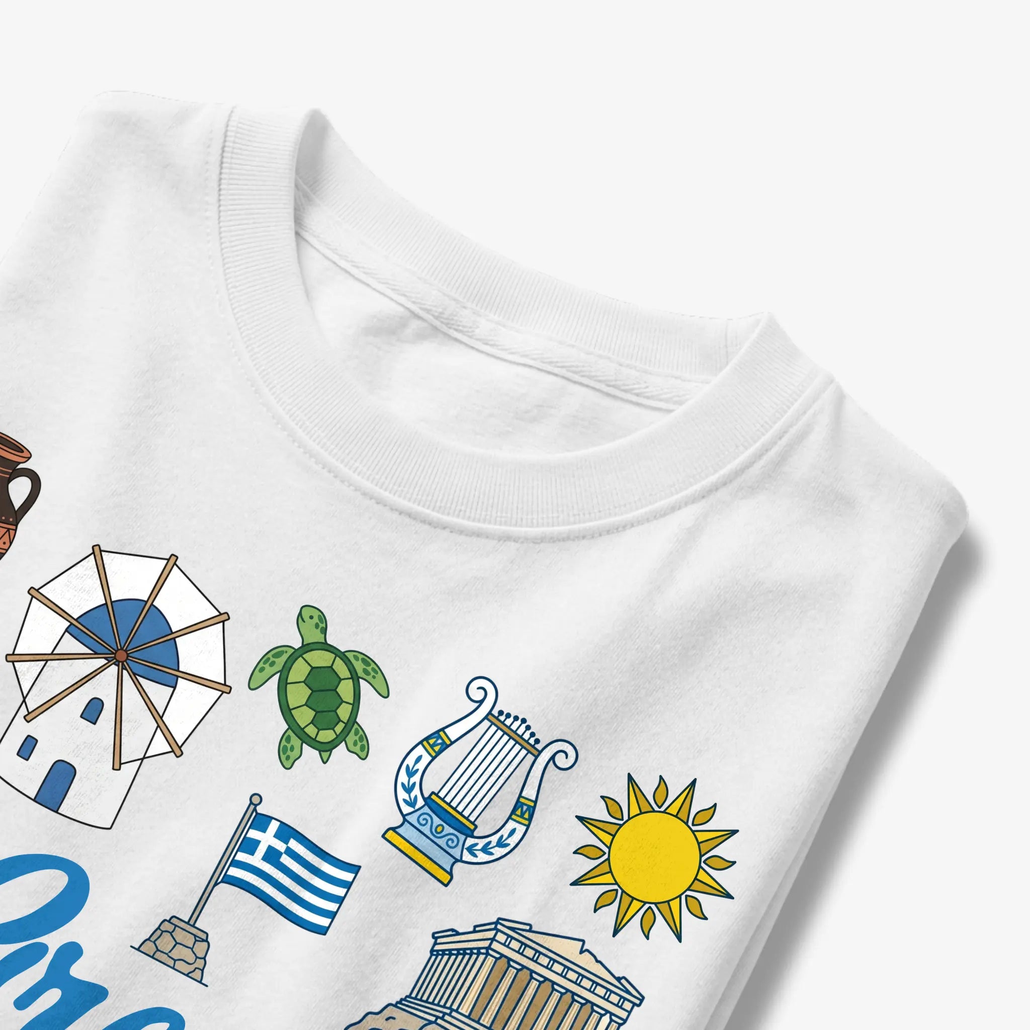 Greece Icons Graphic T-Shirt
