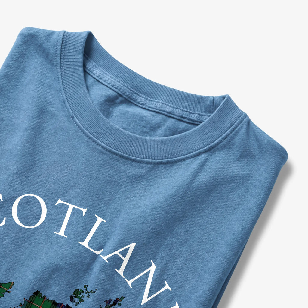 Scotland Tartan Map T-Shirt