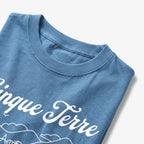 Cinque Terre Italia Line Art Sketch Coastal Village Graphic T-Shirt