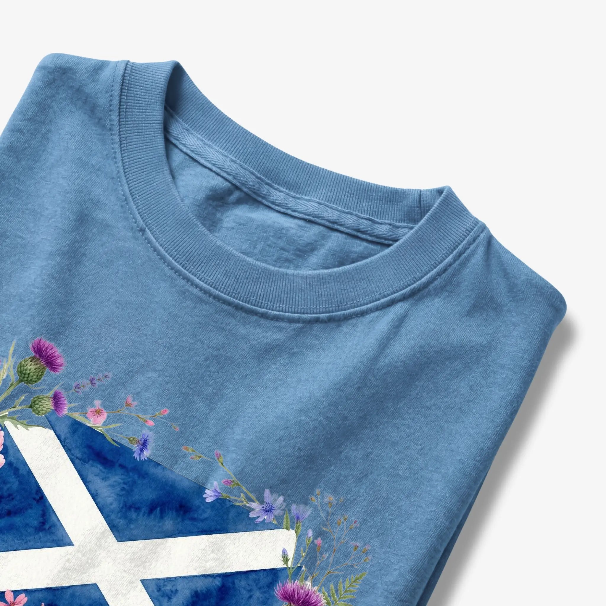 Scotland Saltire Floral Botanical T-Shirt