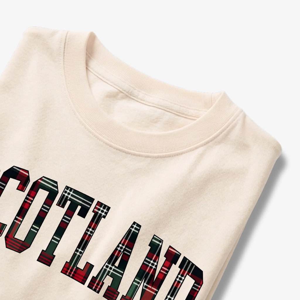 Scotland Tartan Letter T-Shirt