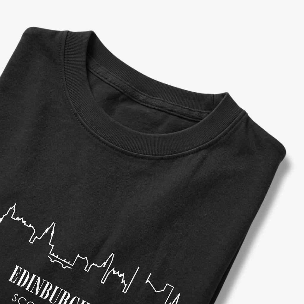 Edinburgh Minimalist Skyline Line Art T-Shirt