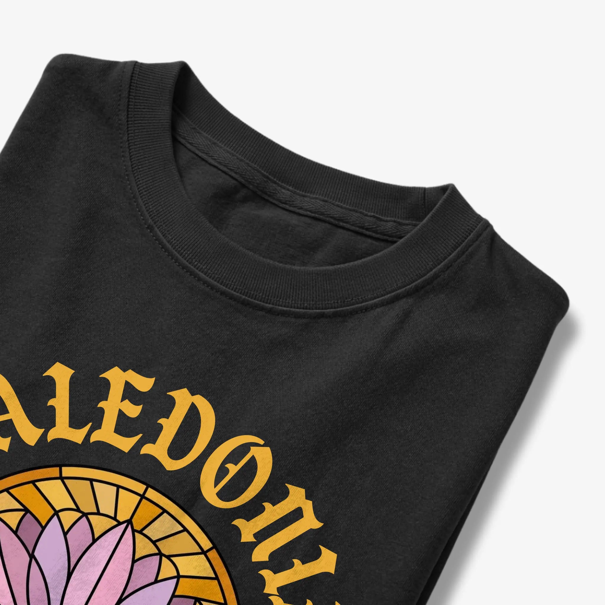 Caledonia Scotland Stained Glass Thistle T-Shirt