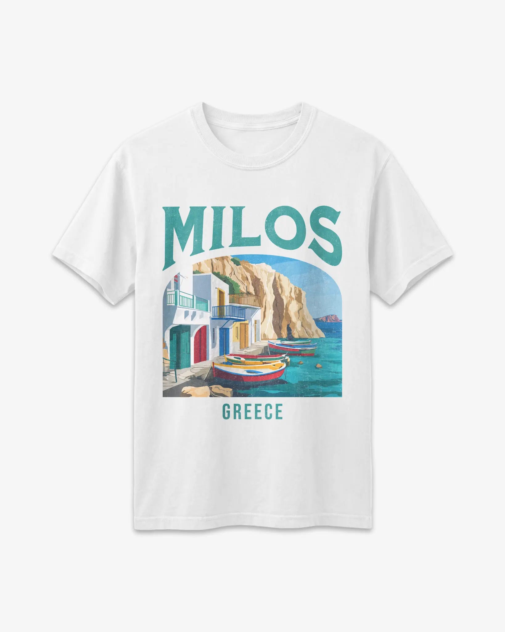 Milos Greece Vintage Travel Poster T-Shirt