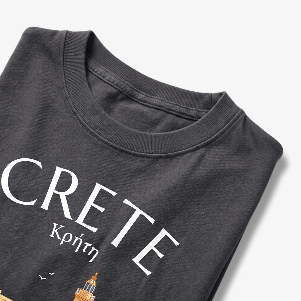 Crete Greece Chania Harbour Illustrated Graphic T-Shirt
