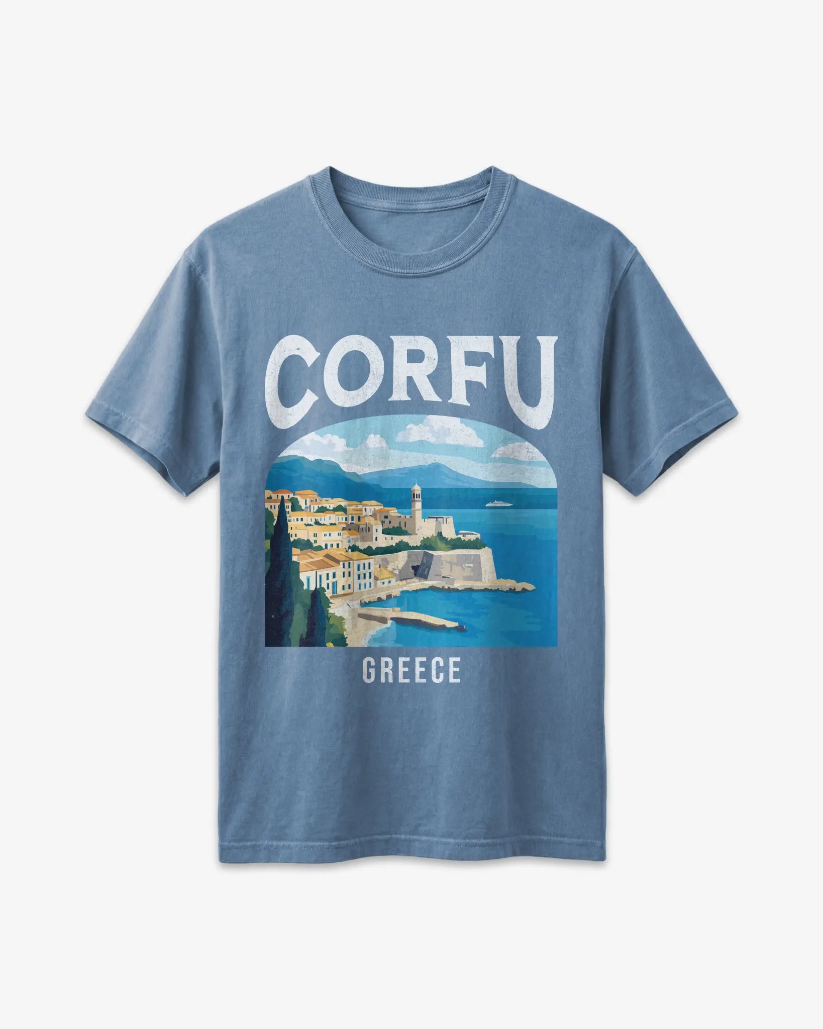 Corfu Greece Vintage Travel Poster T-Shirt