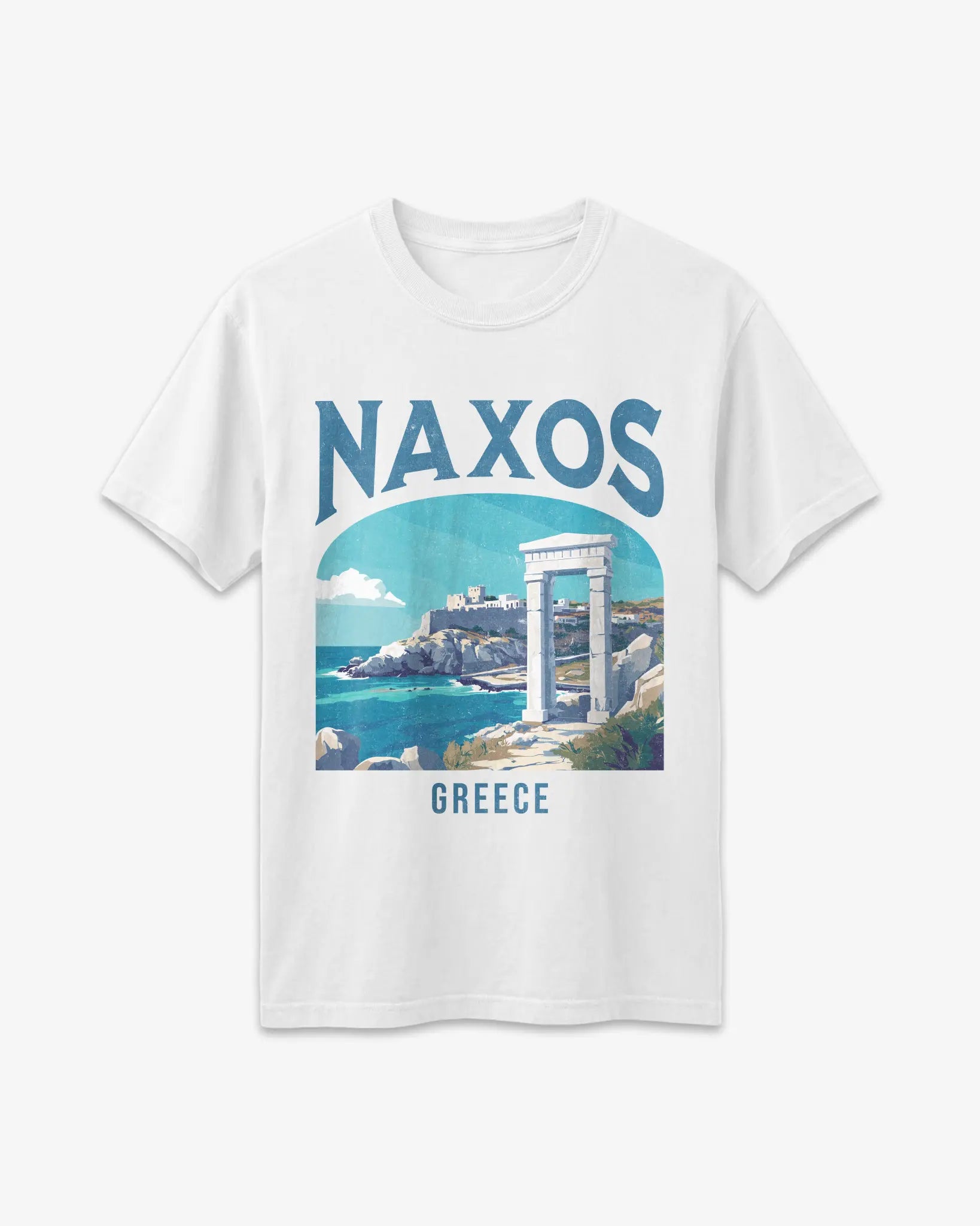 Naxos Greece Vintage Travel Poster T-Shirt