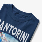 Santorini Greece Vintage Travel Poster T-Shirt