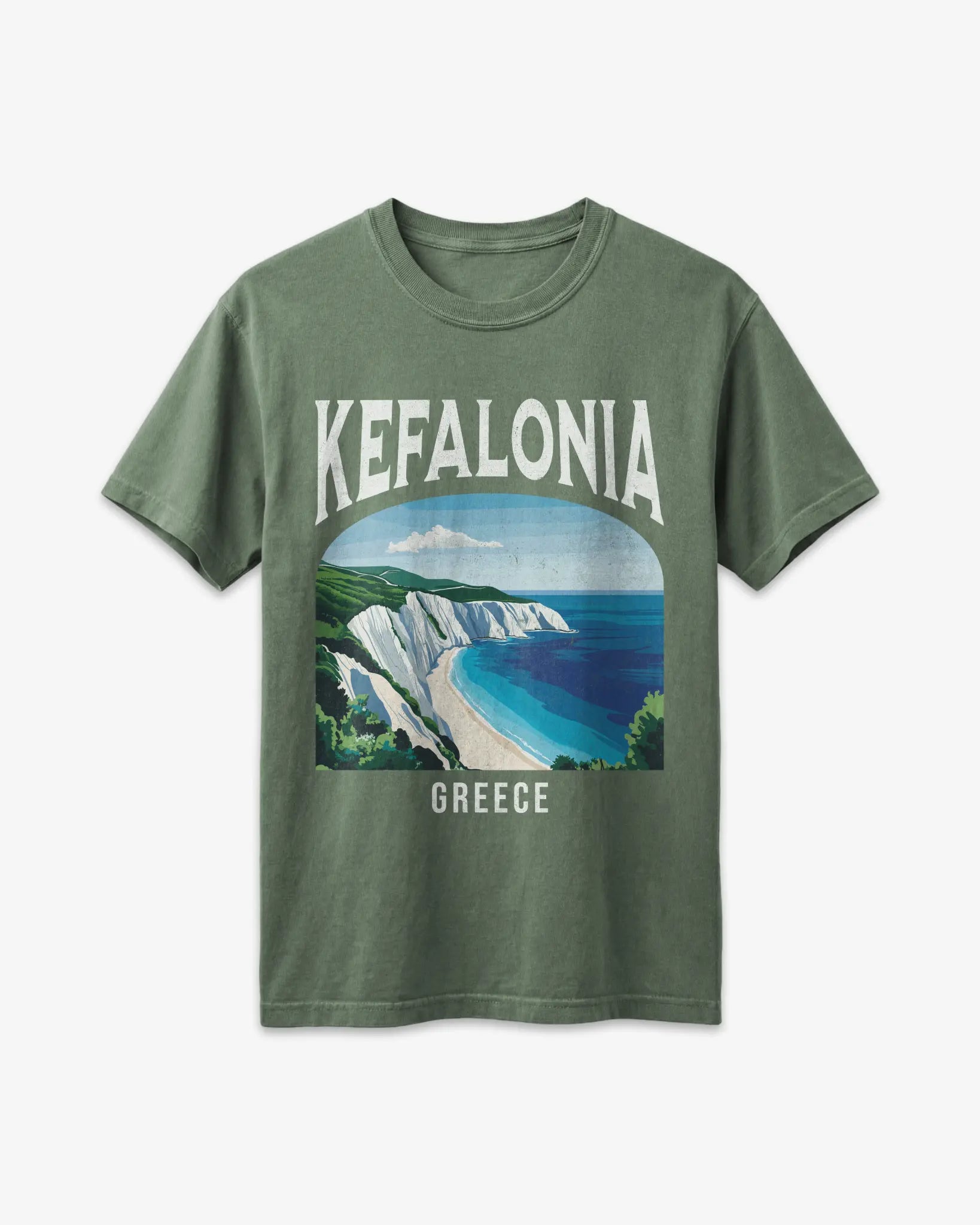Kefalonia Greece Vintage Travel Poster T-Shirt