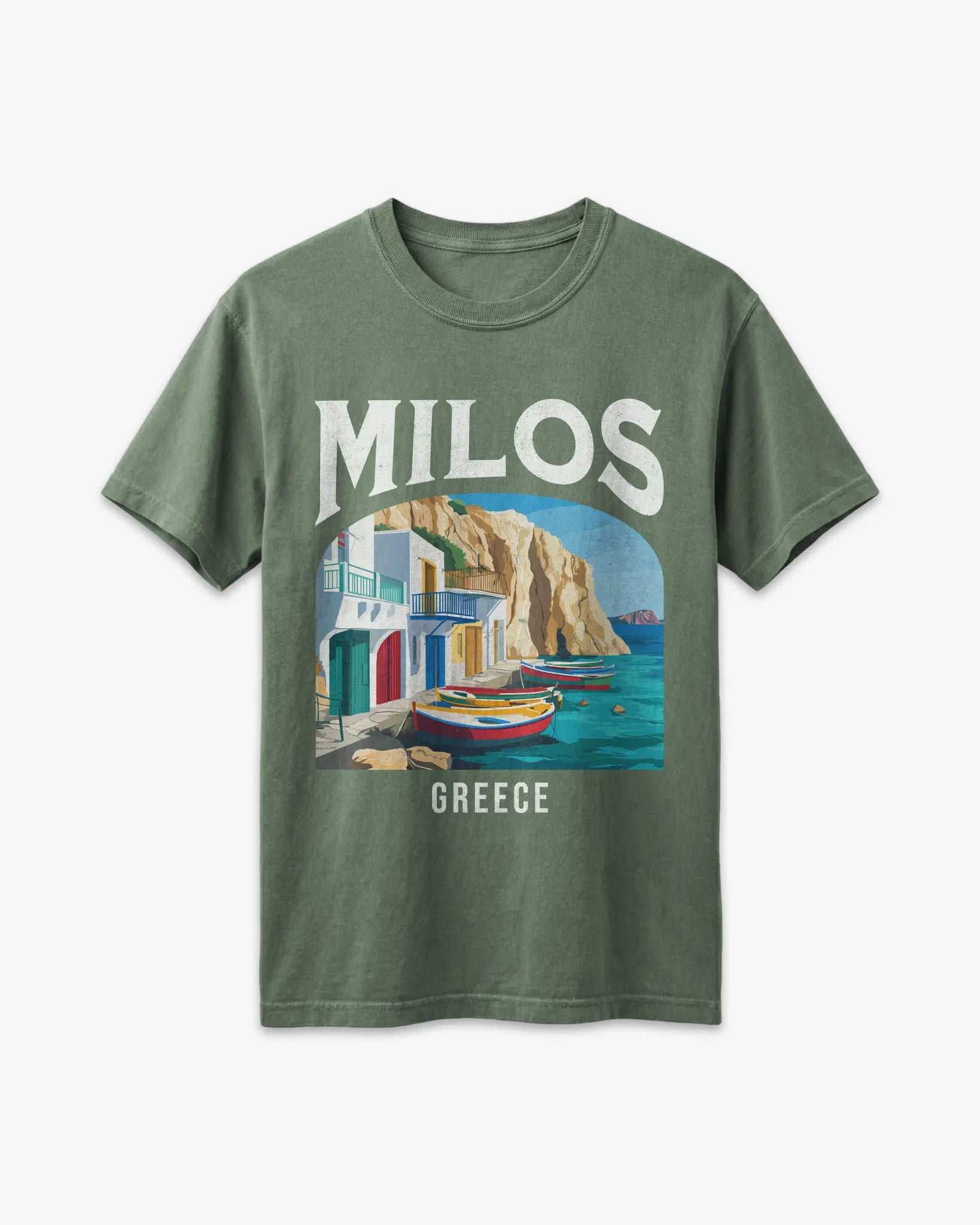 Milos Greece Vintage Travel Poster T-Shirt
