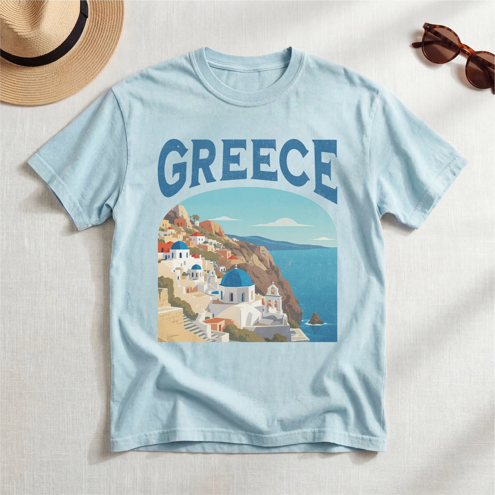 Greece Vintage Travel Poster T-Shirt