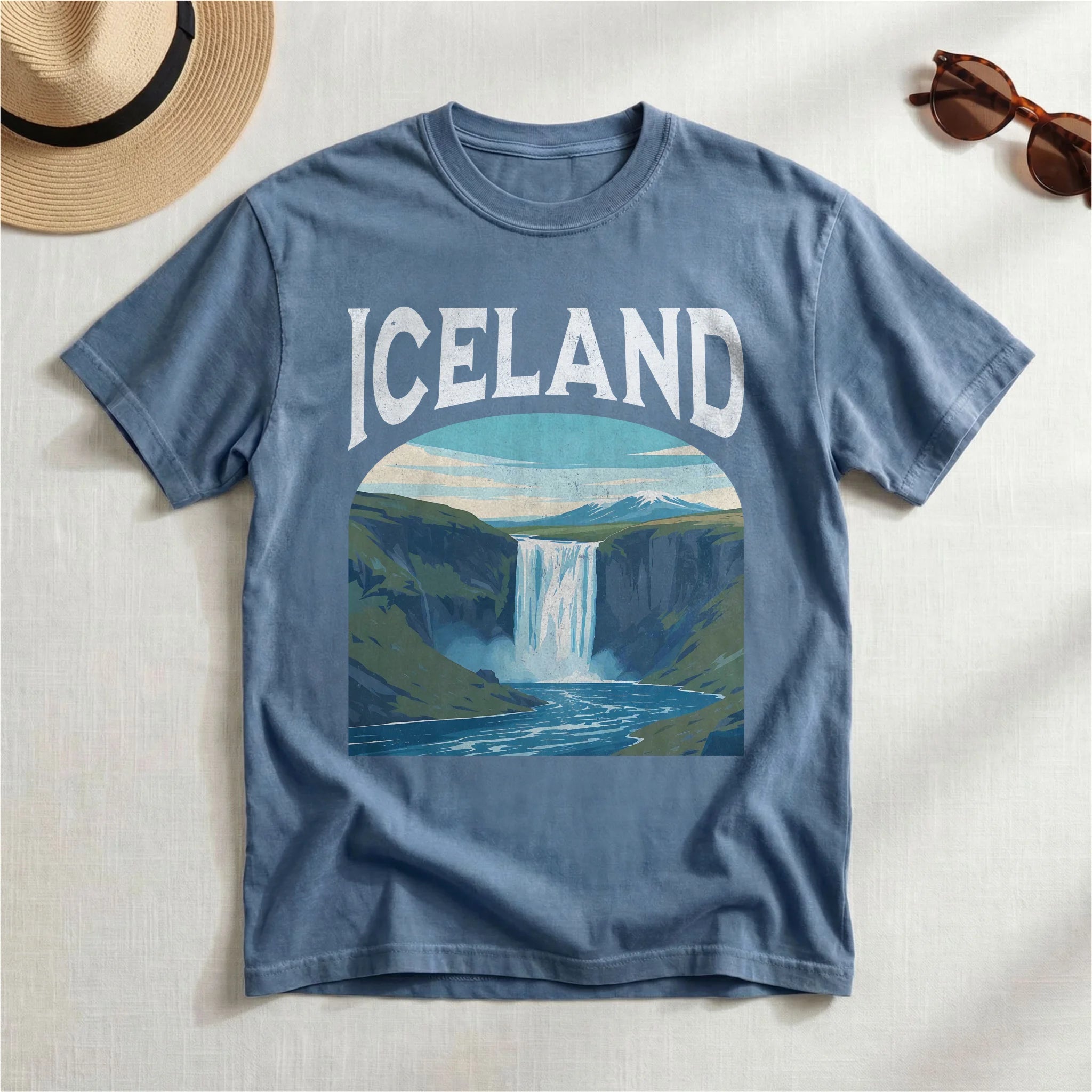 Iceland Vintage Travel Poster T-Shirt