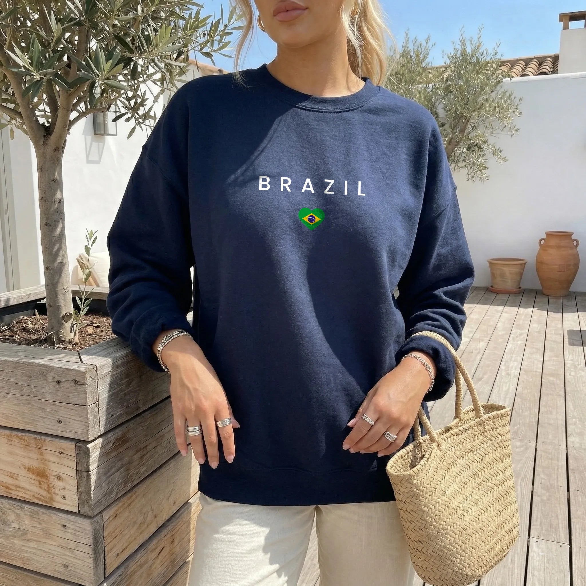 Brazil Minimal Flag Sweatshirt